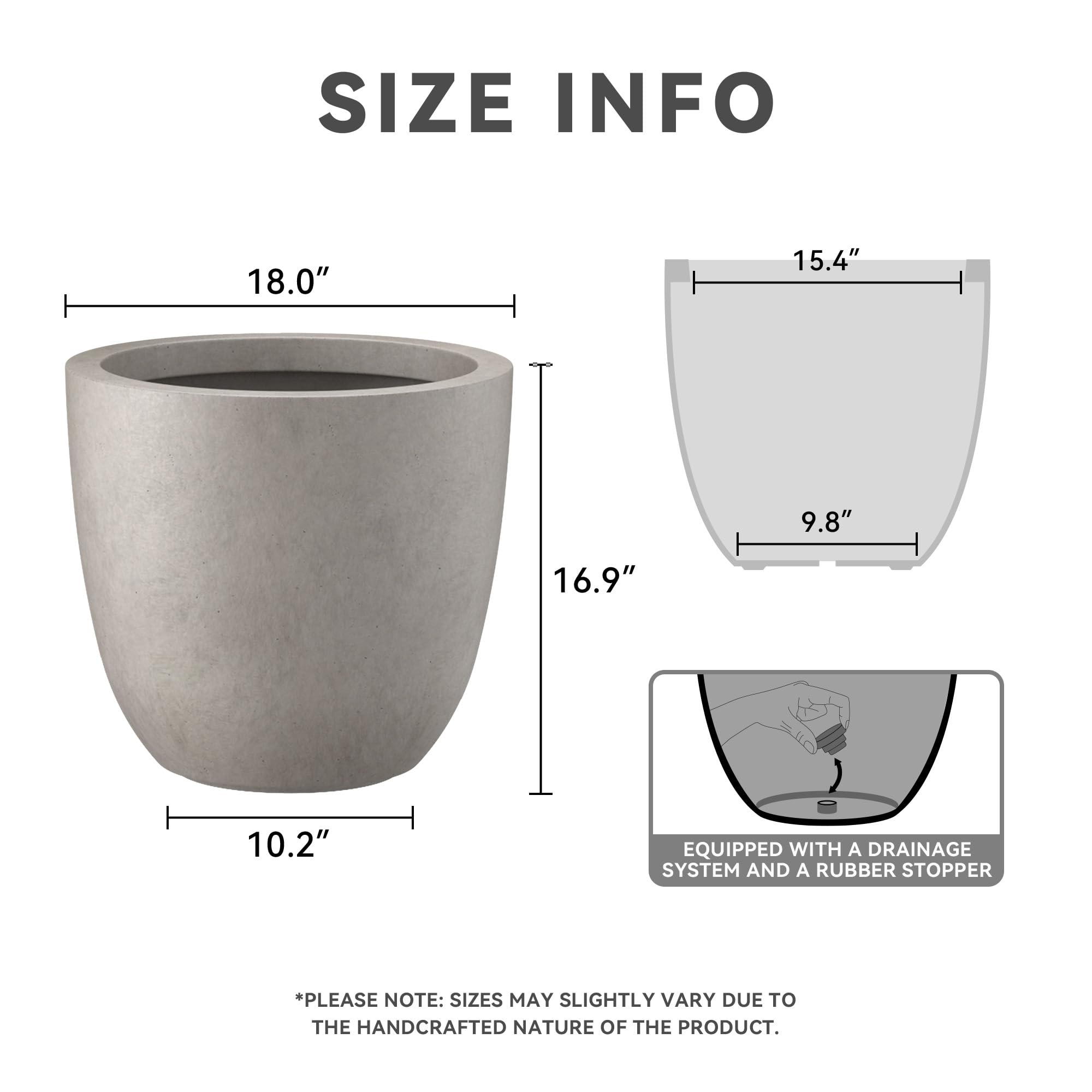 Kante buff concrete planter close-up texture highlights authentic pores and contemporary style.