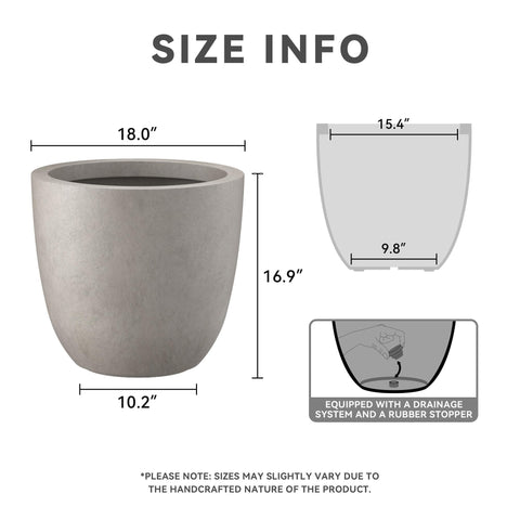 Kante buff concrete planter close-up texture highlights authentic pores and contemporary style.