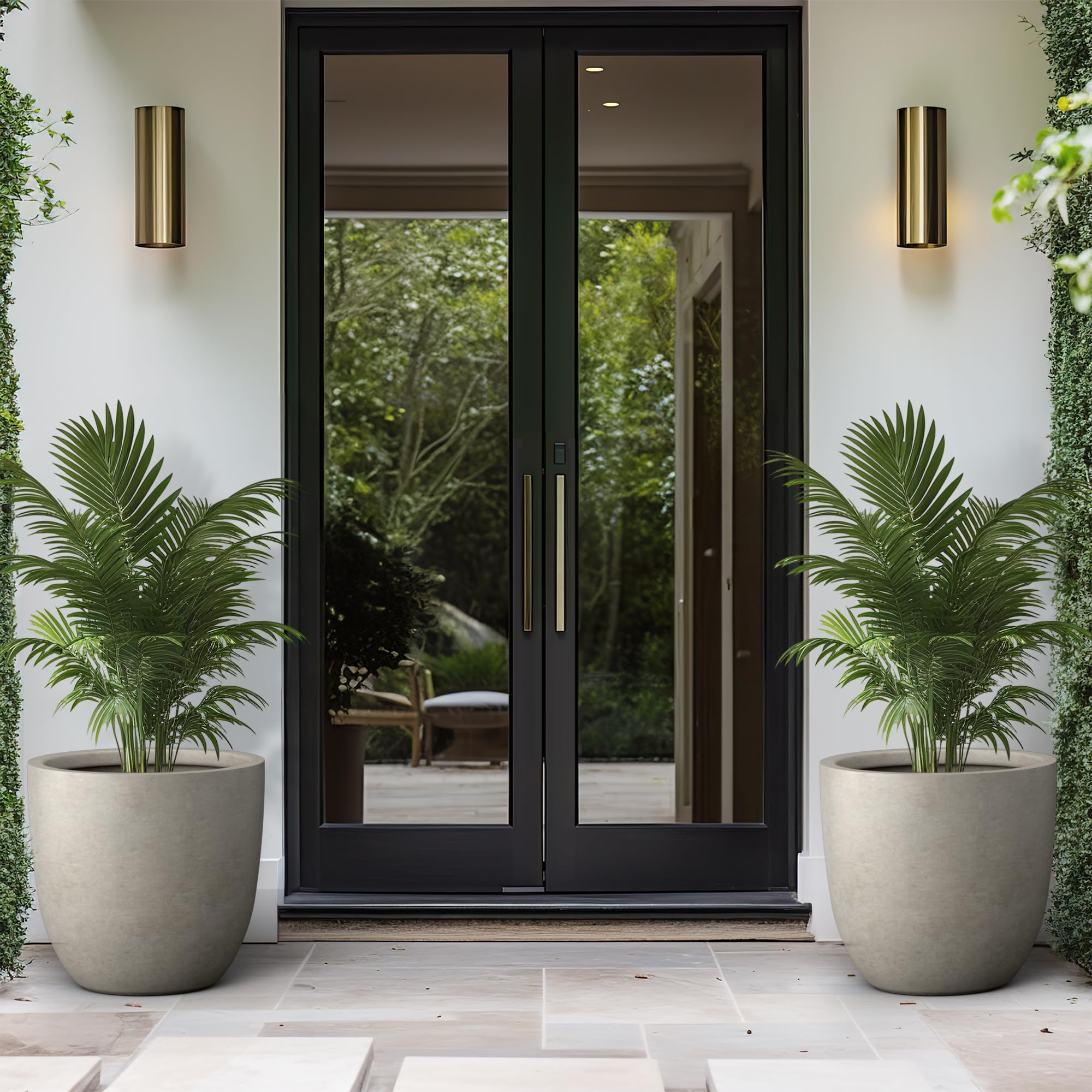 Kante buff planter indoors setup showcases a stylish living space.