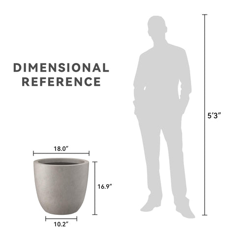 Kante buff planter accommodates trees, succulents, and flowers with generous interior.