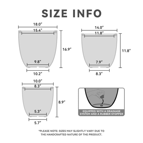 Kante buff concrete round planter 14-inch fits balconies and entryways beautifully.