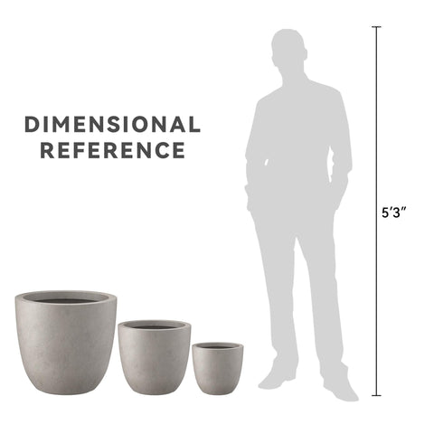 Kante set of 3 planters lines up beautifully for cohesive spaces.