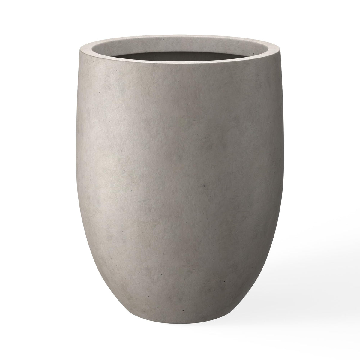 Kante buff concrete tall planter front view for stylish entryways.