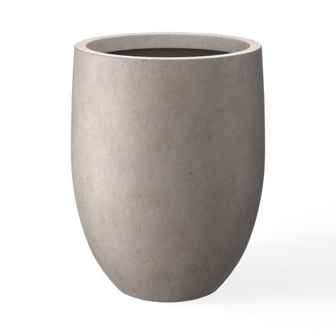 Kante buff concrete tall planter front view for stylish entryways.