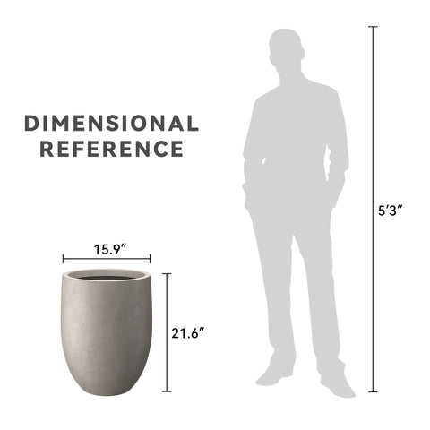 Kante buff concrete tall planter being moved to highlight lightweight design.