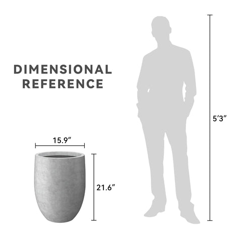 Kante tall planter with large interior space for trees or herbs