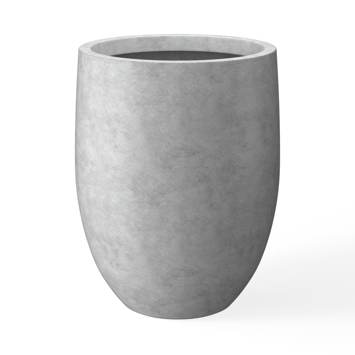 Kante tall planter side view shows a sleek taper and easy to move design