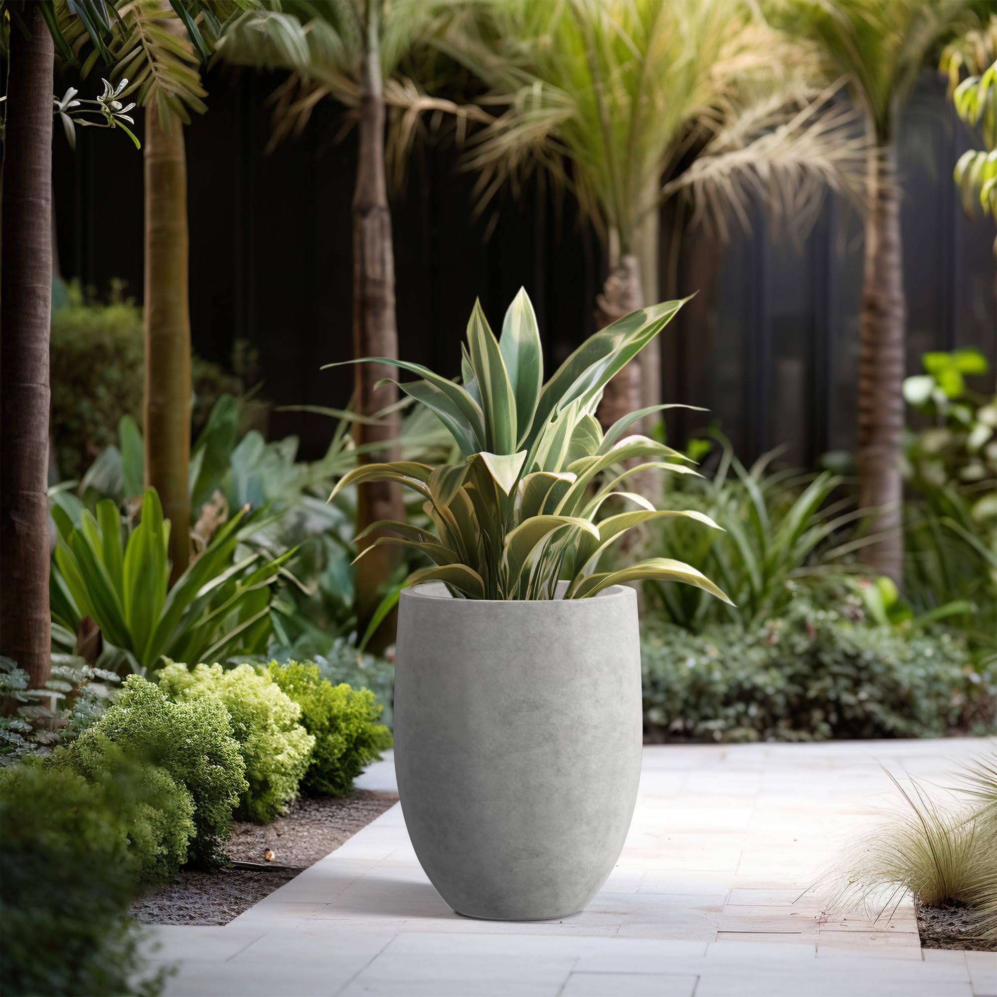 Weatherproof finish on Kante planter stands up to sun and rain