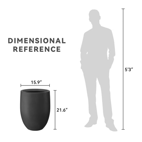 Kante modern round-taper planter complements décor with a cohesive row configuration.