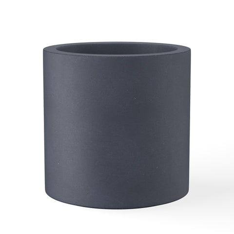 Kante round concrete planter surface detail adds modern texture to interiors.