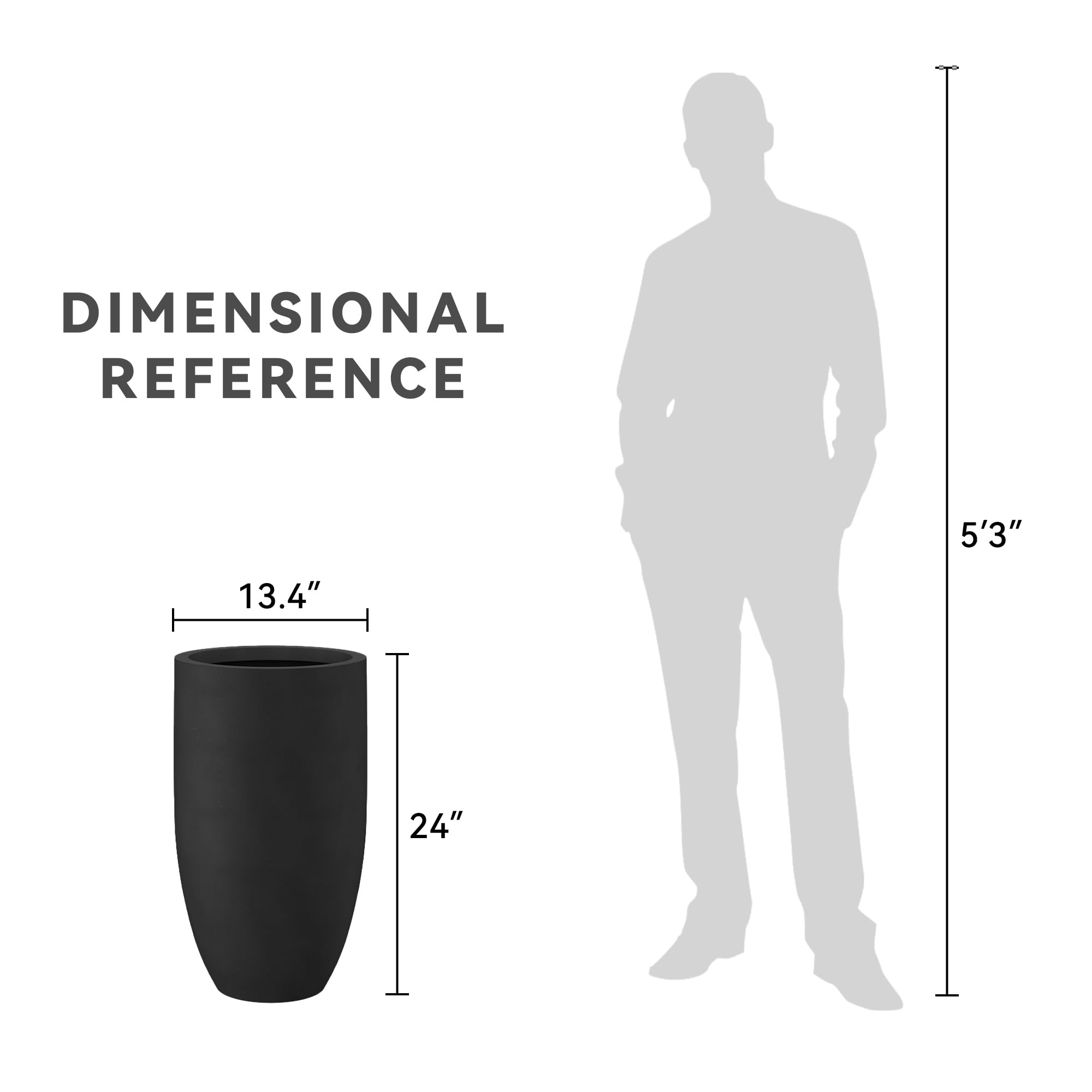 Kante sleek round planter design complements minimalist and modern decor