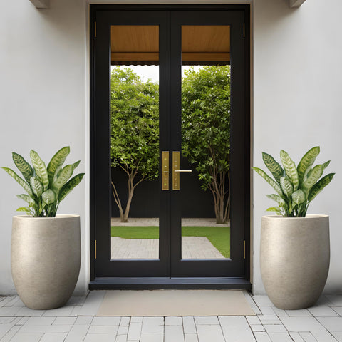 Kante tall planter indoors highlights modern, minimal decor
