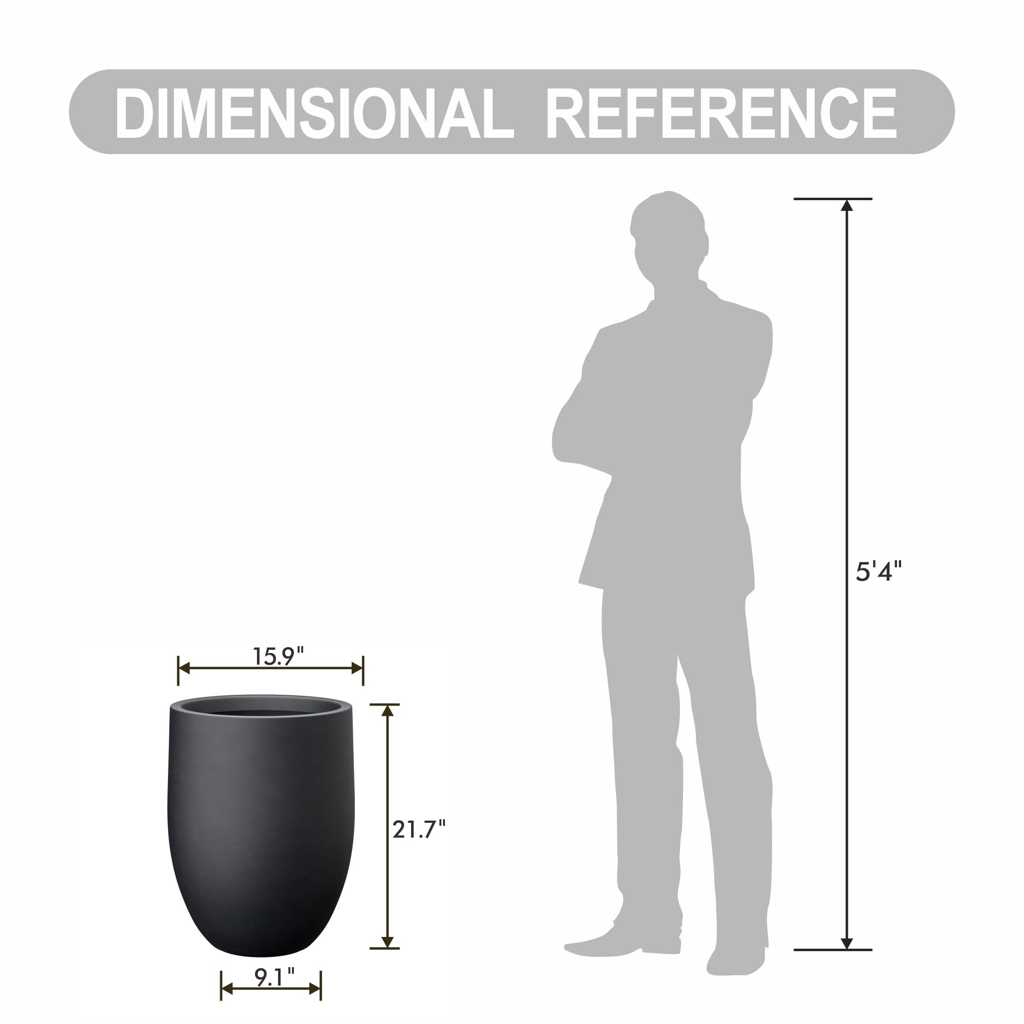 Kante tall planter ideal for solo or row arrangements on balcony or patio.
