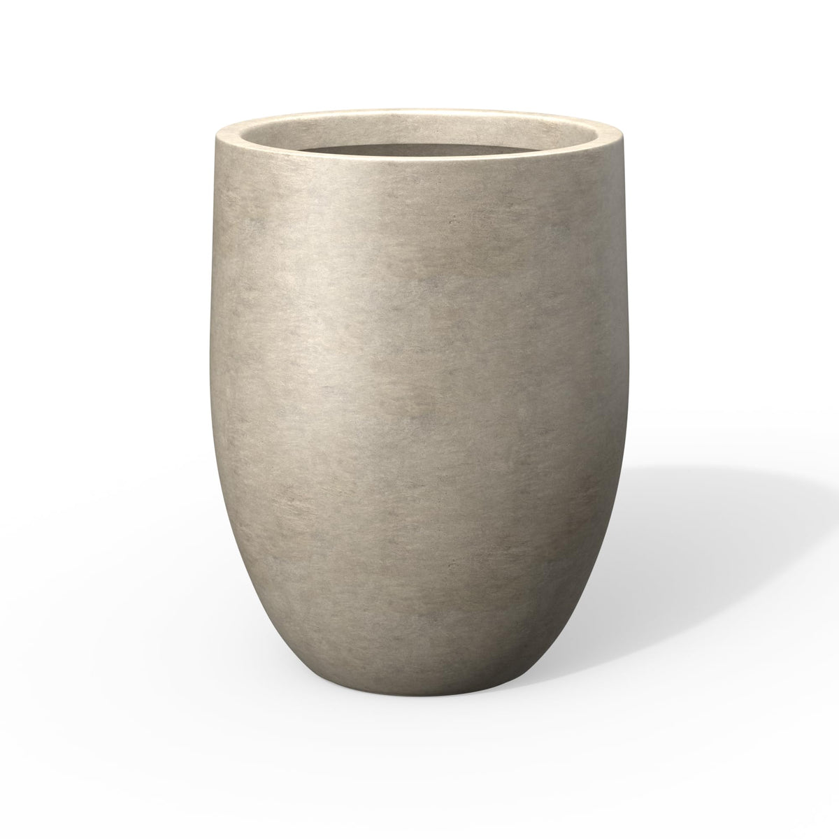 Kante tall concrete planter with weathered finish enhances outdoor spaces