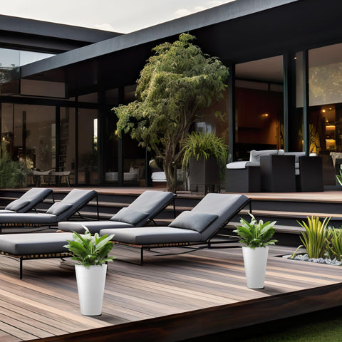 Kante 2-pack tall planters suitable for indoor-outdoor use across seasons and spaces.