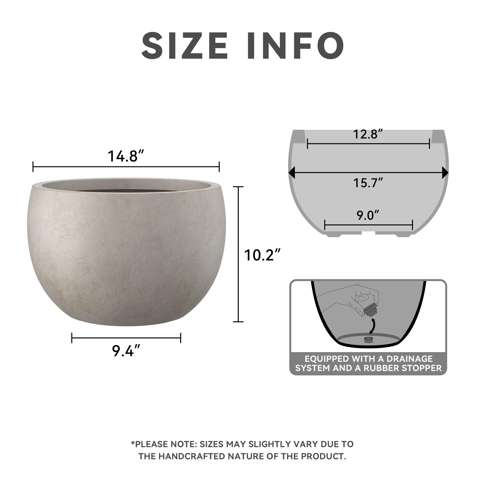 Kante weathered concrete planter surface finish enhances modern outdoor aesthetics.