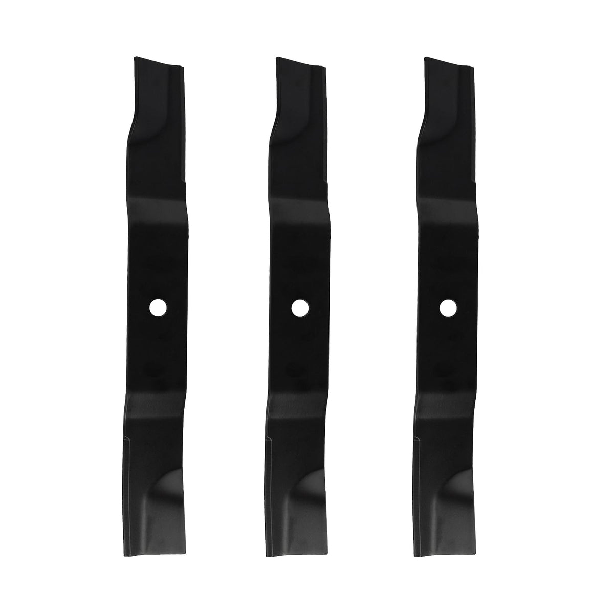 KANXAJJY 3-pack mower blades, side view, for durable, precise cuts.