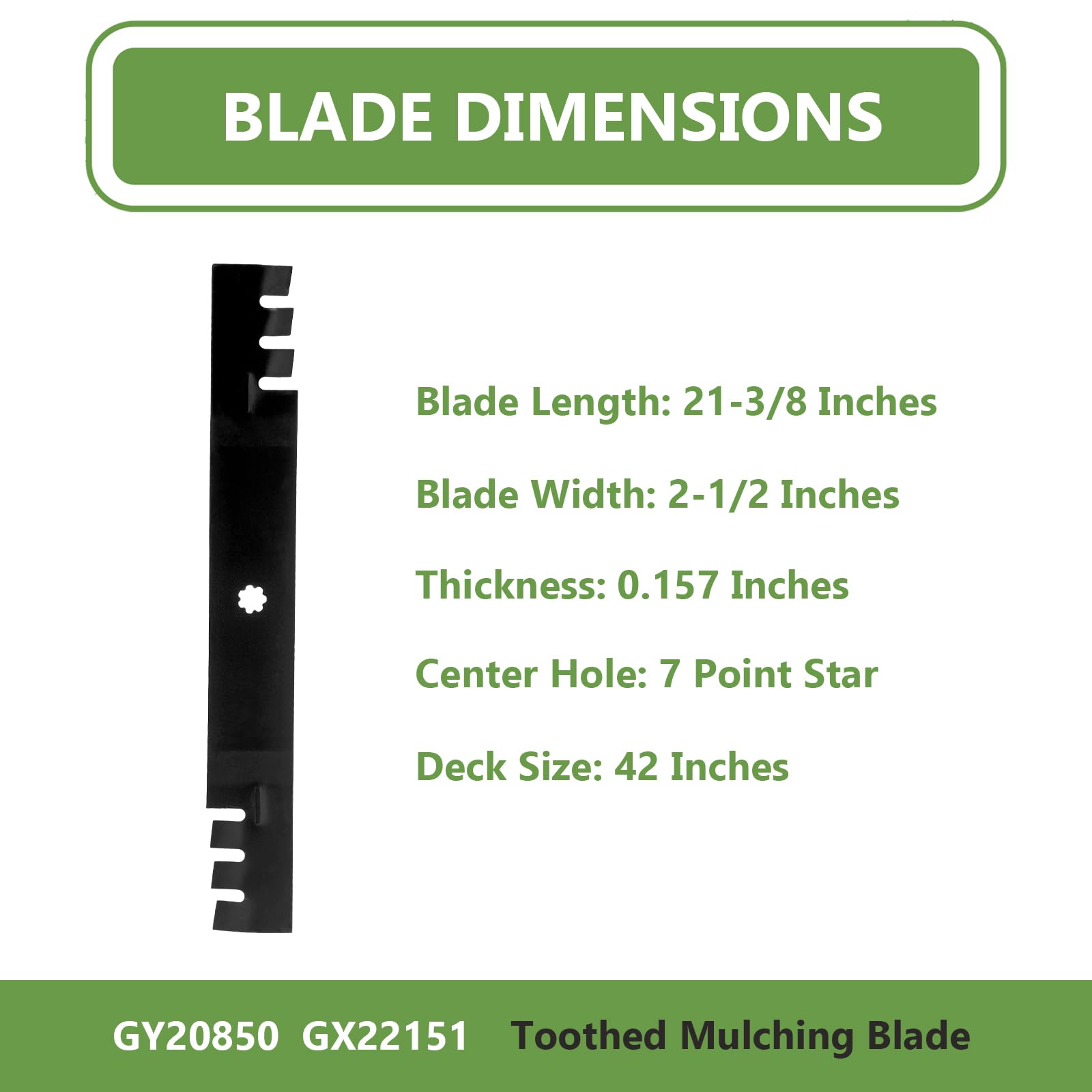 GX22151 blade in high-grade steel with rust-resistant powder coating