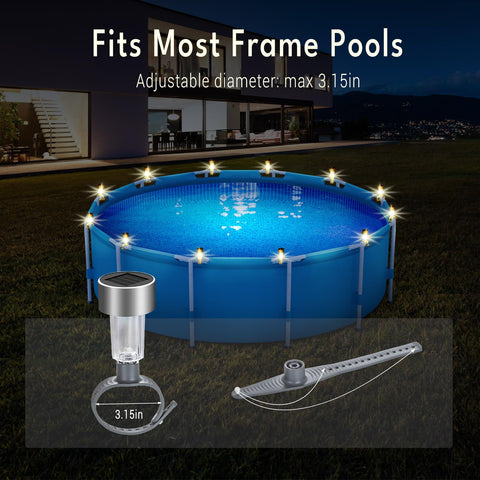 kaoer frame pool lights secure strap for quick installation