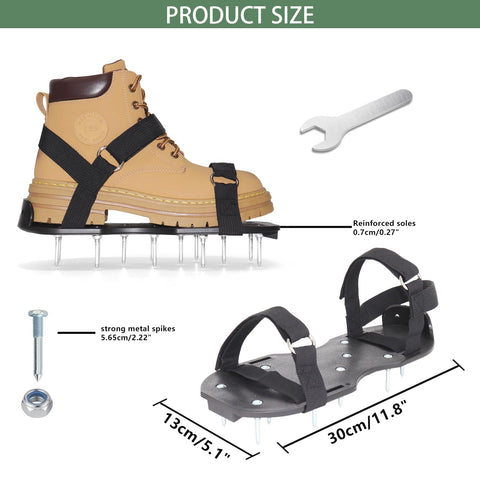 Kaoer aerator shoes fit most sizes with adjustable straps.