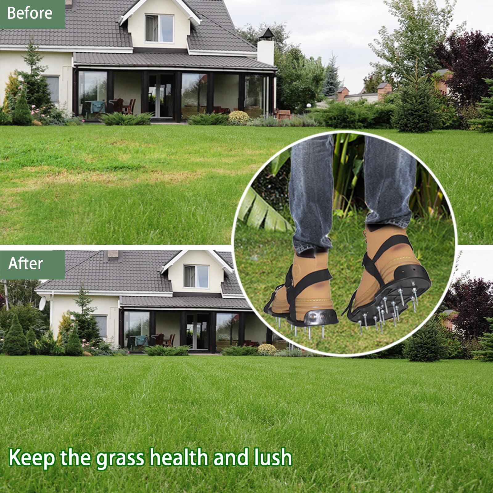 Kaoer aerator shoes with strap adjustment for secure fit.