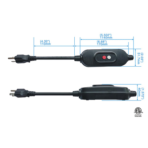Kaper GFCI plug rated 120V, 1800W, 15A for powerful equipment
