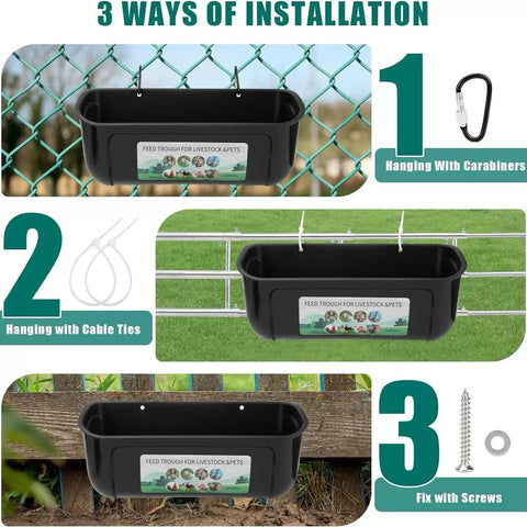 Kapihi durable PP material feeder close-up emphasizes long-lasting farm use.