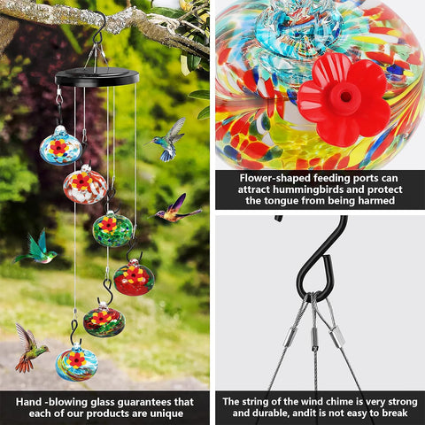 Kapihi hanging hummingbird feeder garden decor for patios and windows.