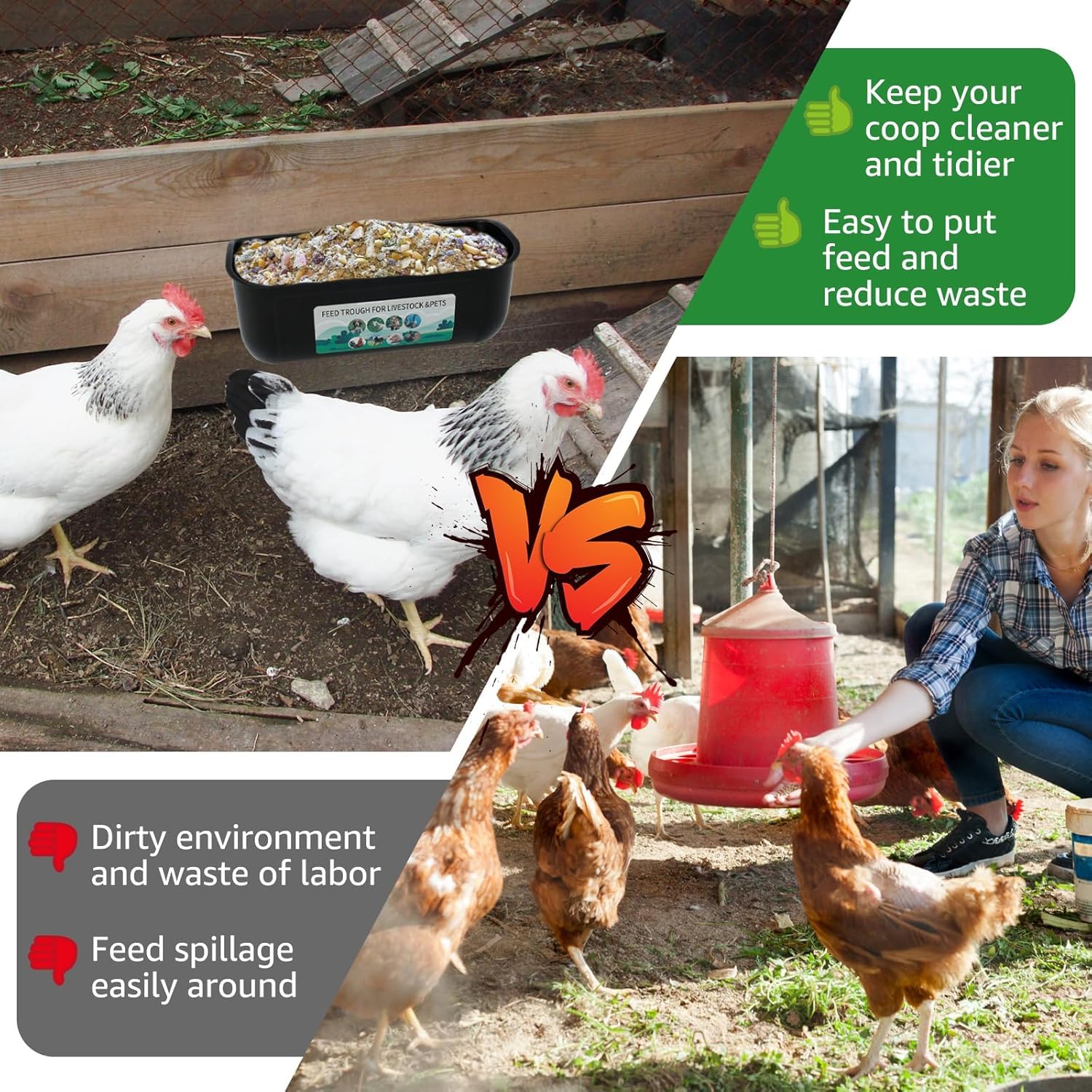 Kapihi feed and water combination attachment for flexible livestock care.