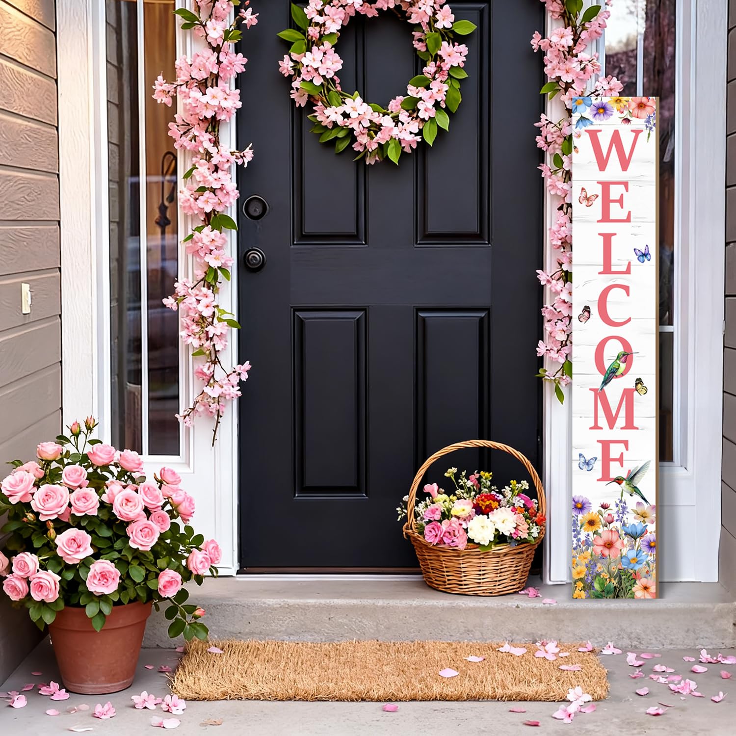 KAPLIPE blue ocean yard sign creates a welcoming outdoor focal point.