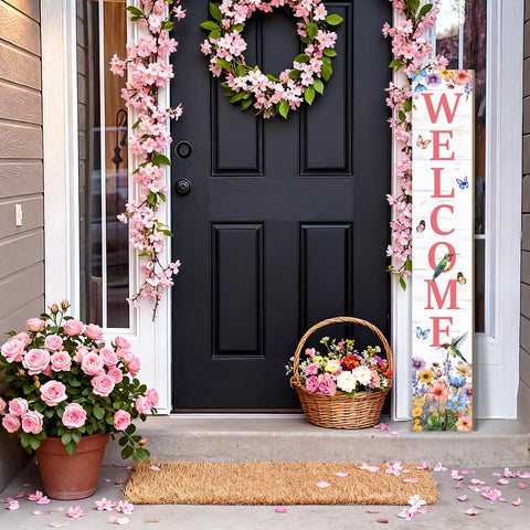 KAPLIPE blue ocean yard sign creates a welcoming outdoor focal point.