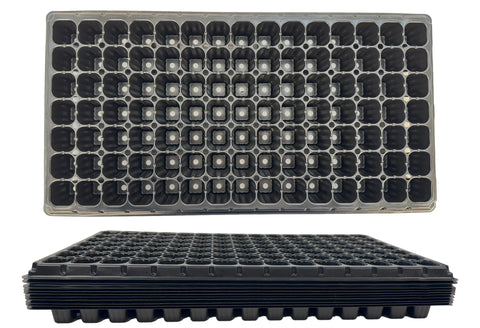Kapok Candle Co 105-cell seedling tray front view shows uniform growth potential