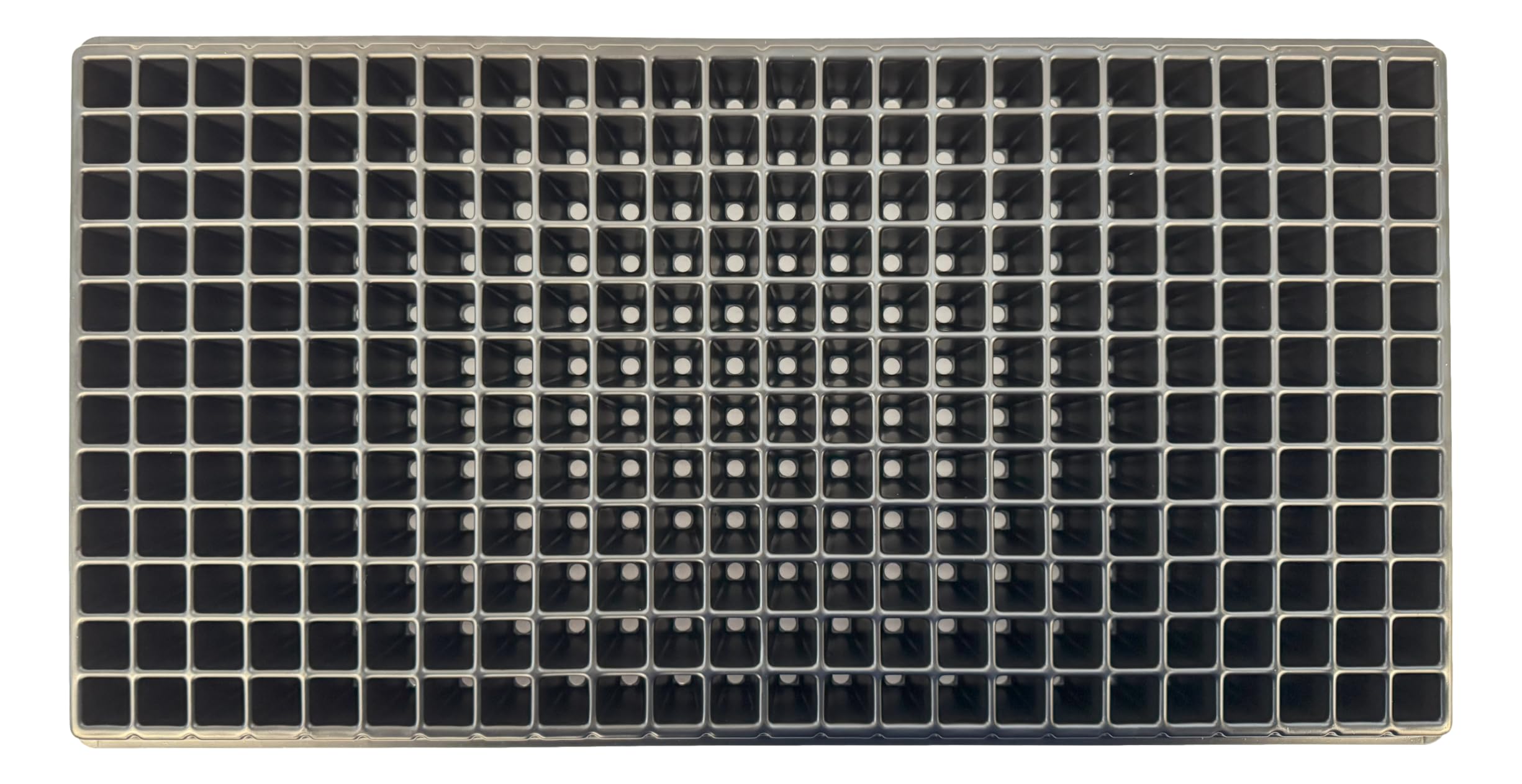 Kapok Candle Co 288-cell seedling tray in use with soil for seedlings