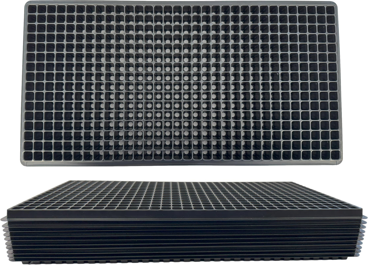 Kapok Candle Co 512-cell seedling tray front view for dense germination