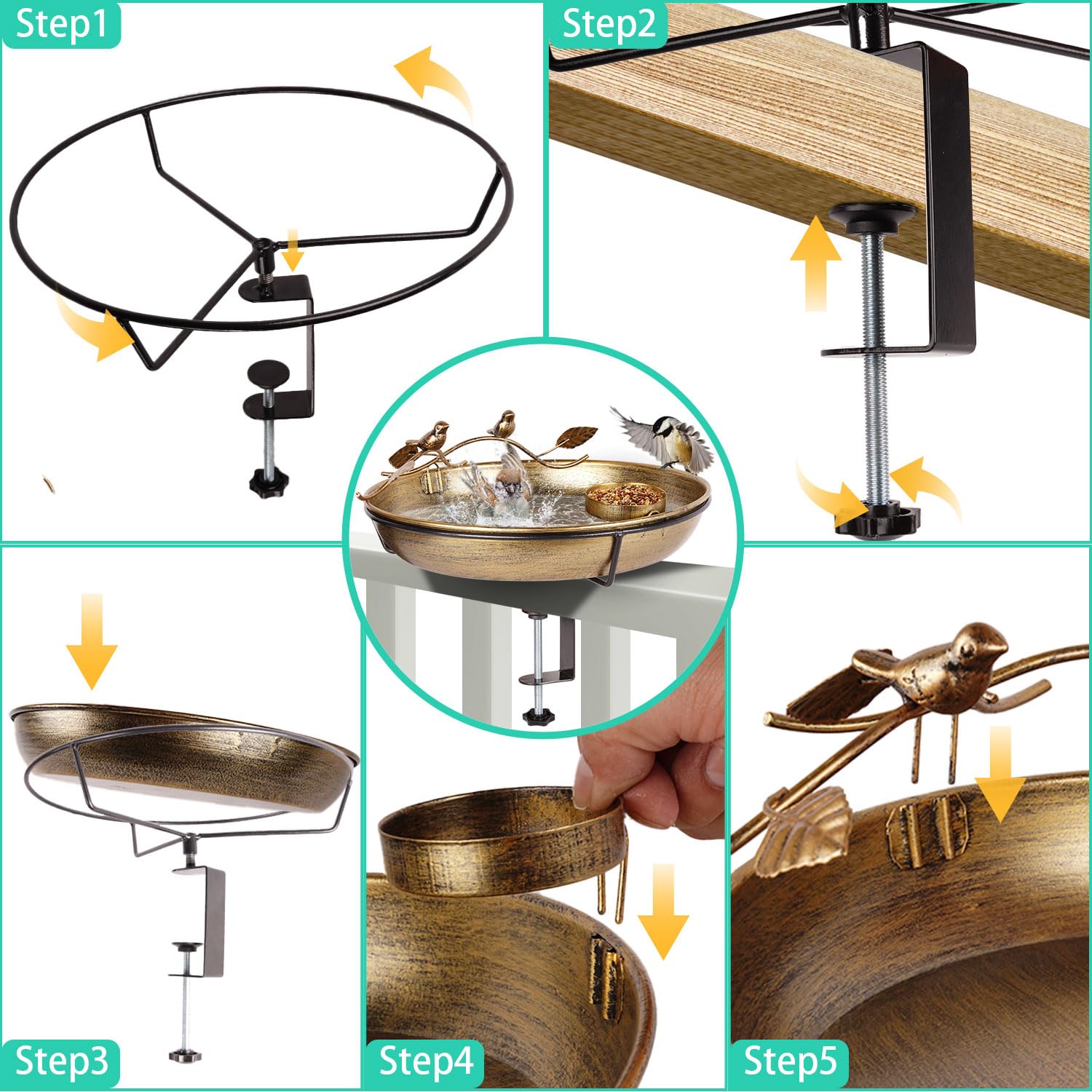kapwall tool-free clamp attaches to railings for quick setup