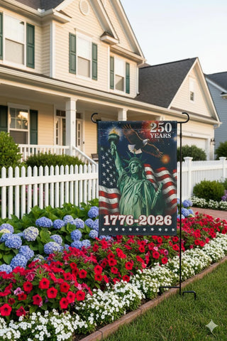 KARAVA Double-sided print flag visible from both directions.