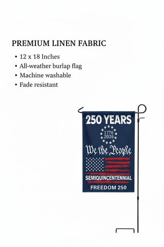 KARAVA USA 250th Anniversary flag back view, visible from every angle outdoors