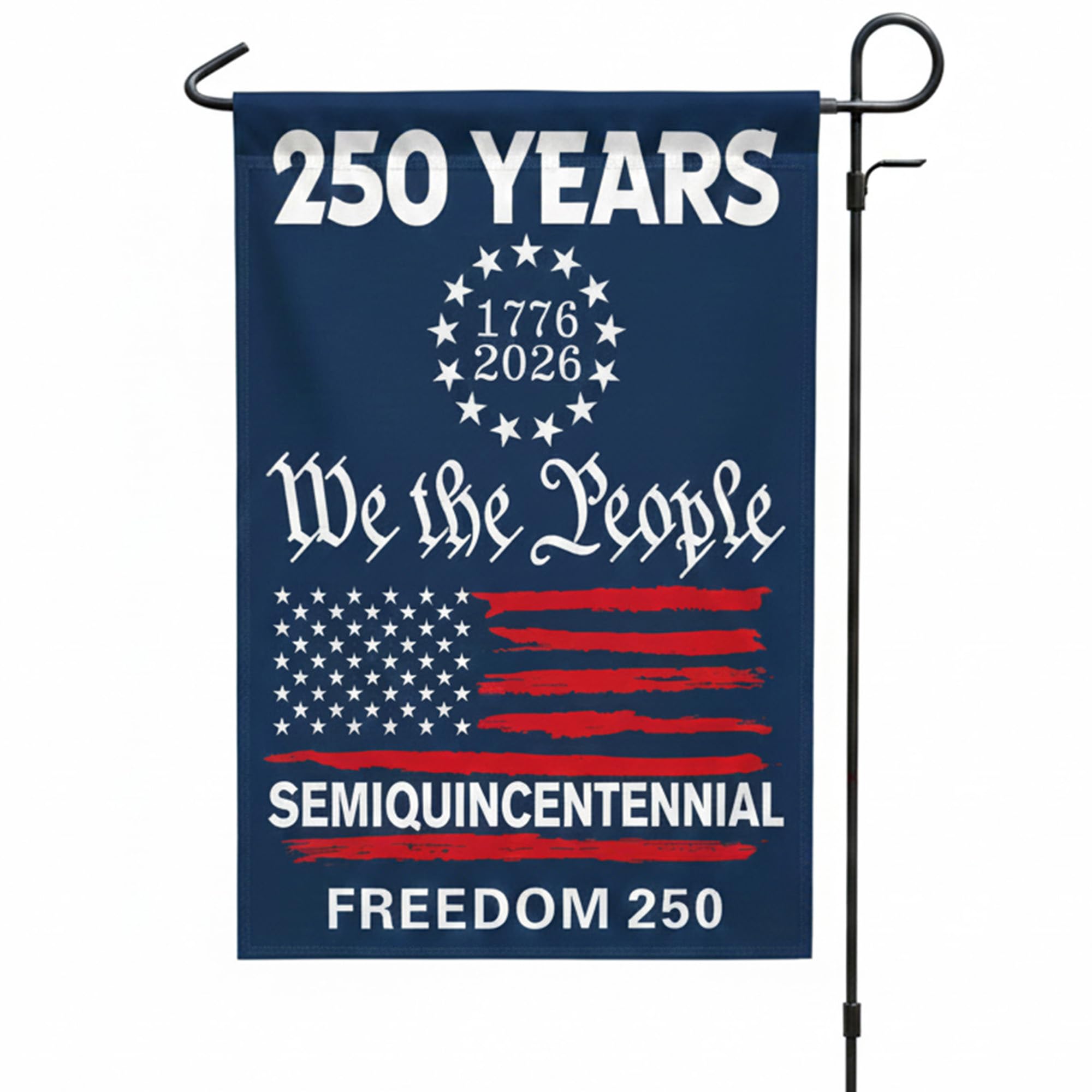 KARAVA USA 250th Anniversary flag front view, double-sided outdoor decor for lawns