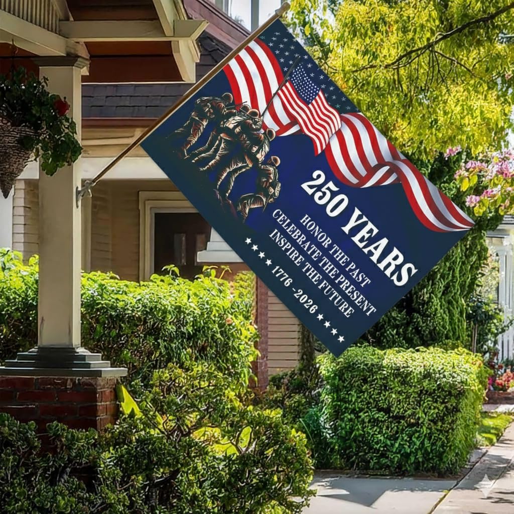 KARAVA vivid patriotic colors flag maintains look through seasons outdoors.