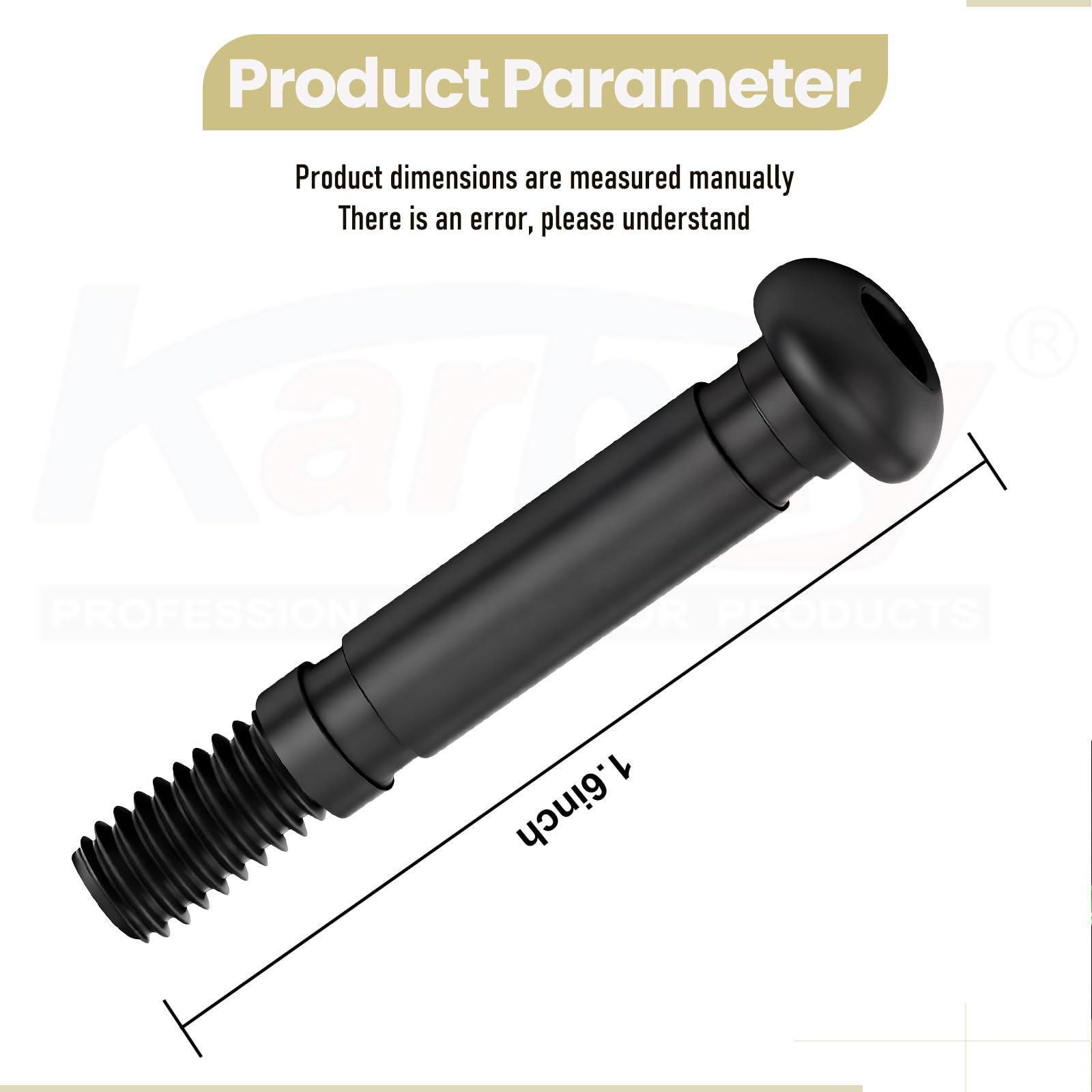 Close-up of Karbay ASP2400D shear pins and lock nuts for secure fastening