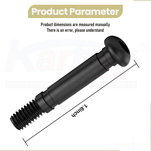 Close-up of Karbay ASP2400D shear pins and lock nuts for secure fastening