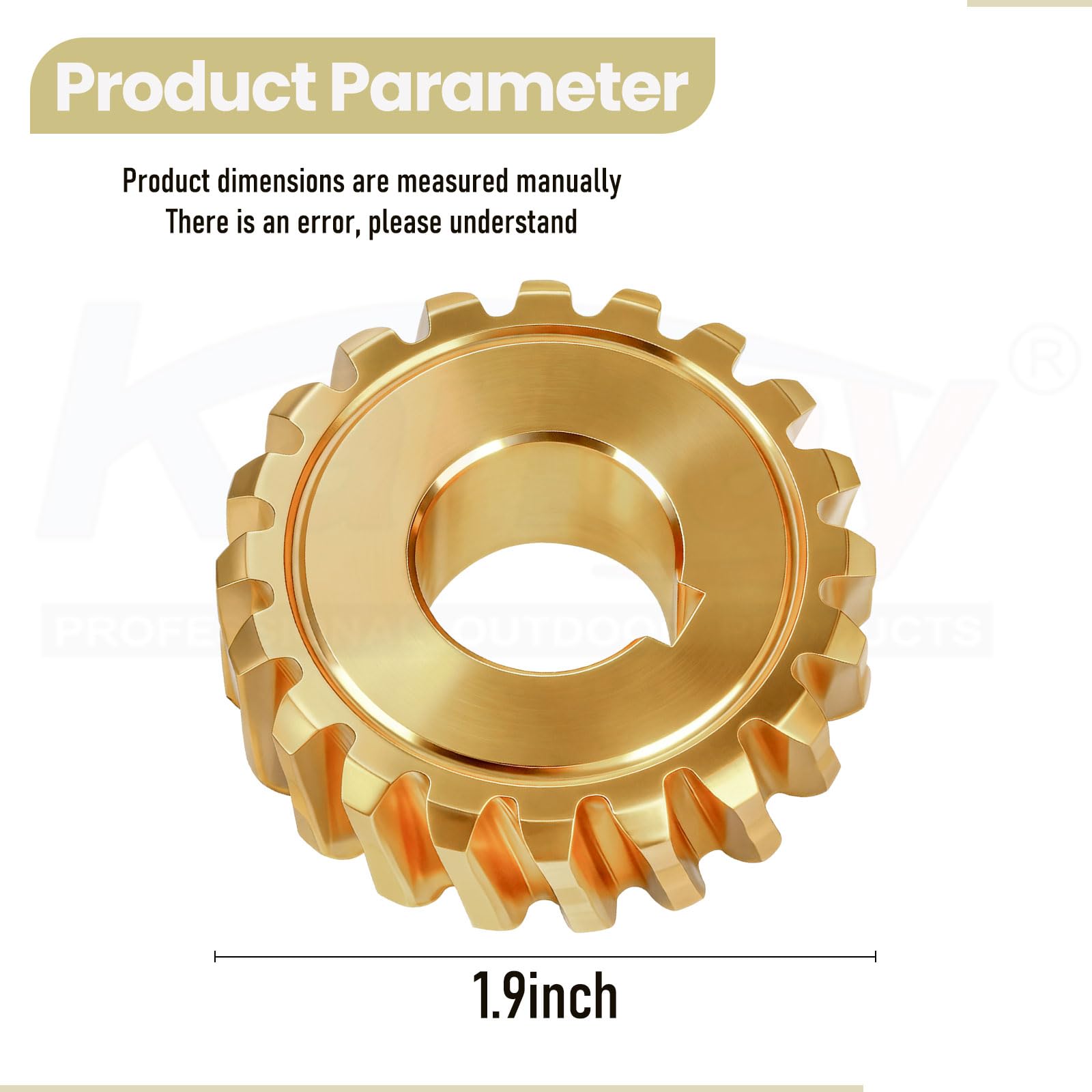 Karbay auger gear woodruff slot detail for easy shaft fit.