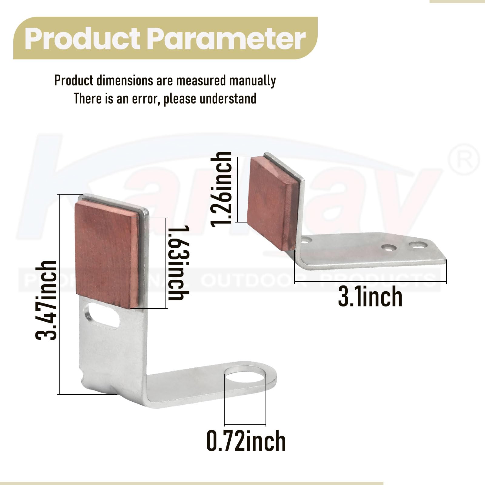 Karbay brake arm right 199478 ensures secure engagement on compatible mowers.