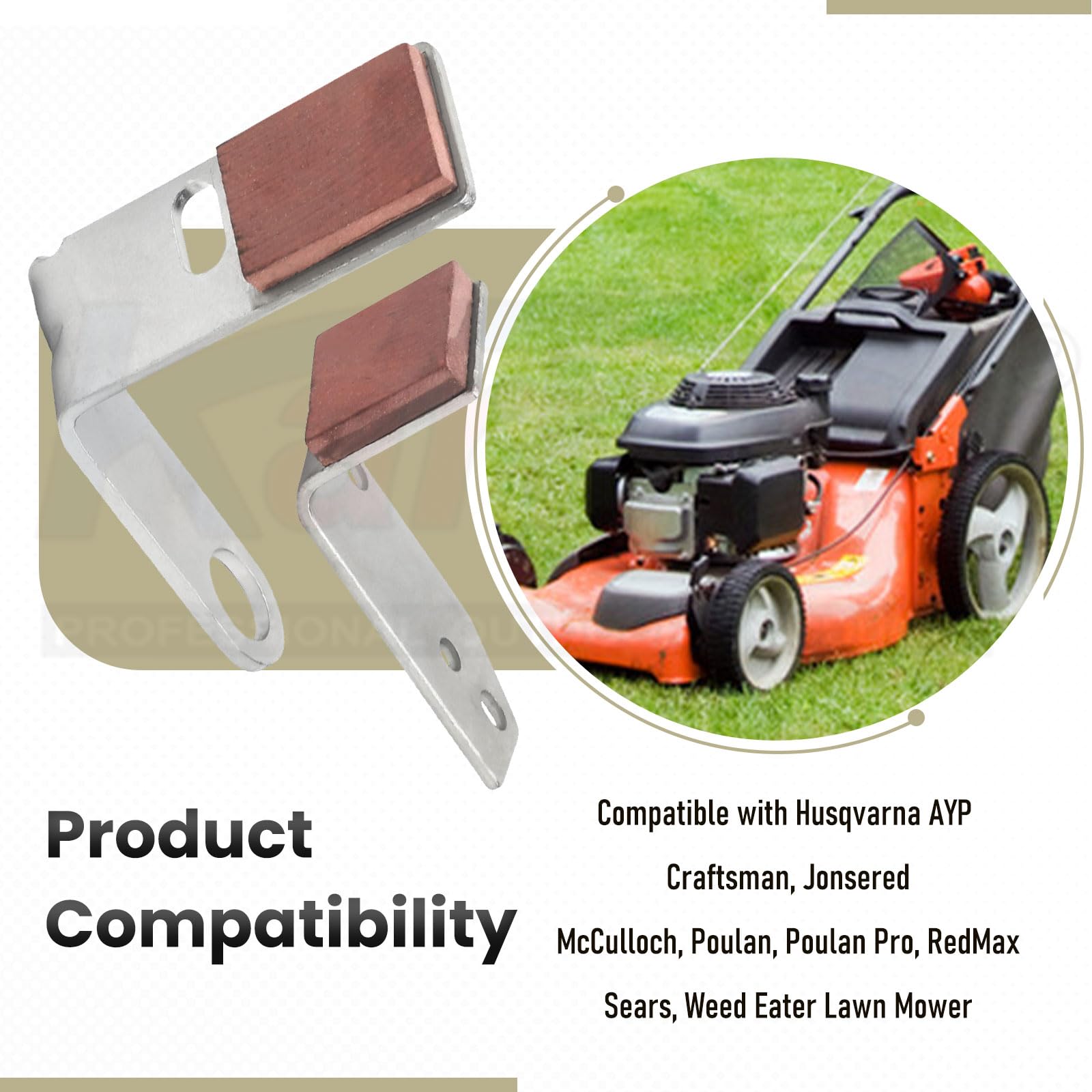 Karbay compatible with Husqvarna and AYP for broad mower compatibility.