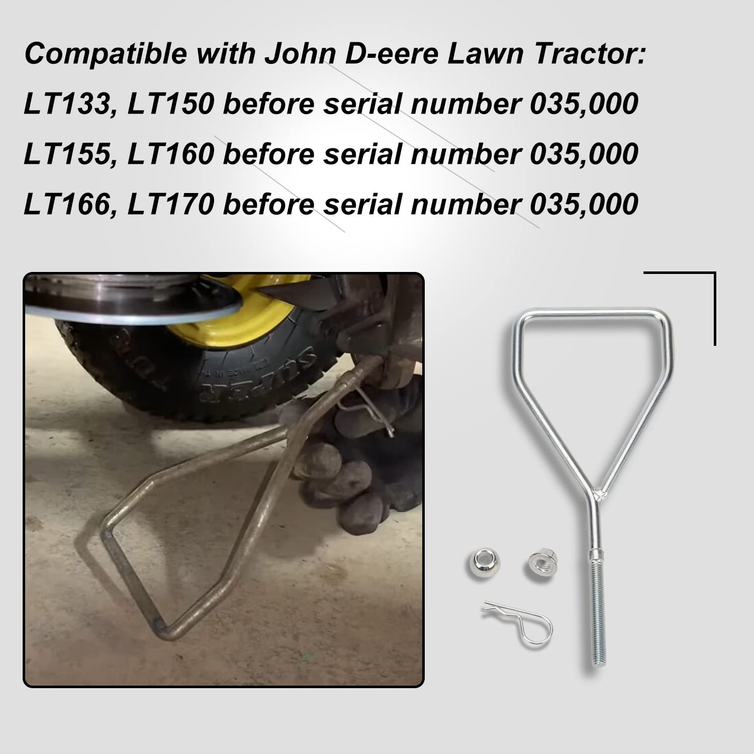 Karbay Deck Hanger Arm packaging included with pins and bushings