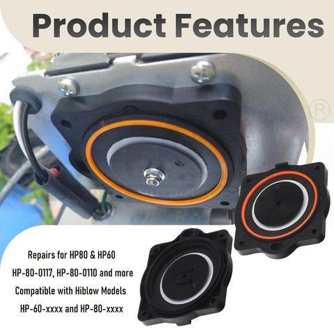 Karbay diaphragms and filters shown as part of replacement kit.