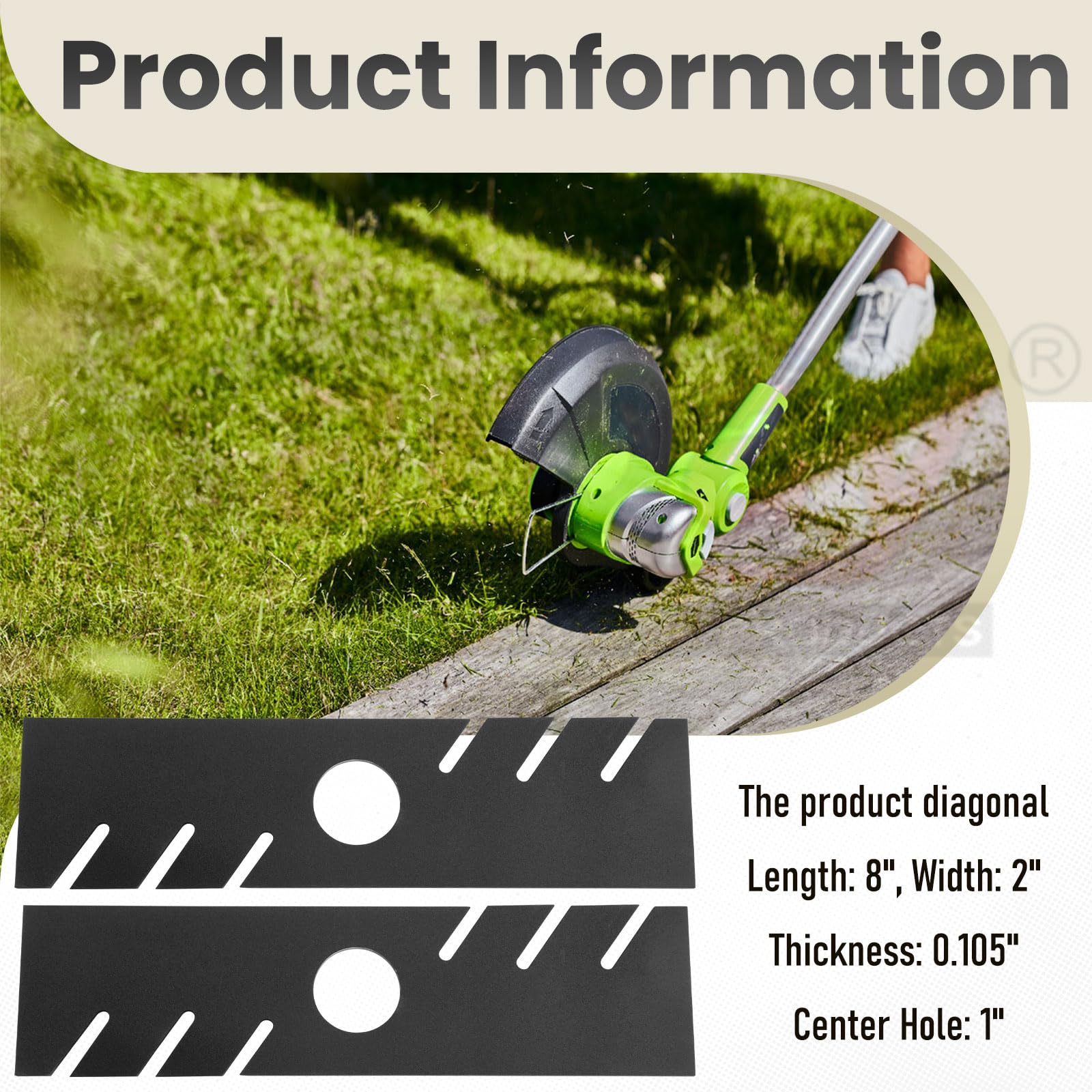 Karbay edger blade compatible with Stihl for consistent cuts