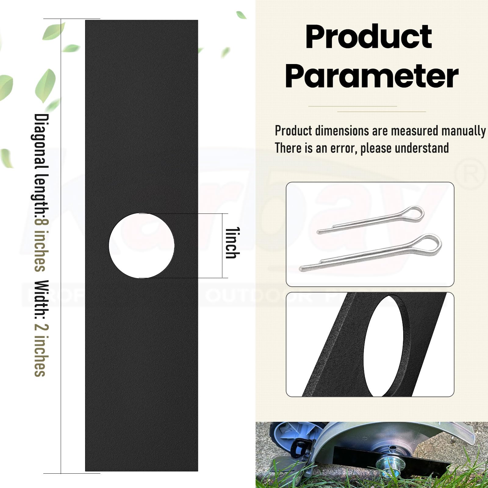 Karbay edger blades pack shot highlights reversible design for longer blade life