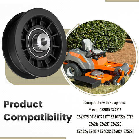 Karbay 539110311 in-use image demonstrates belt stability during mowing.