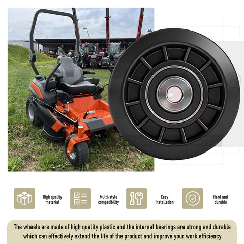 Karbay flat idler pulley packaging image indicates ready-to-install replacement.